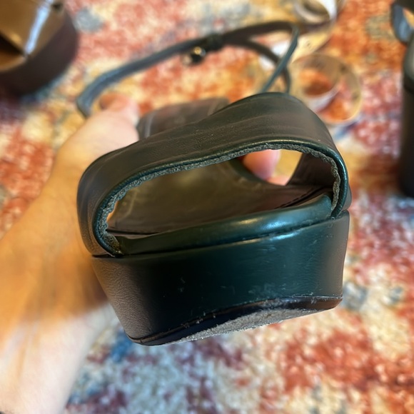 Mint & Rose Arlena Block Heel Size 10 dark green - Picture 9 of 11